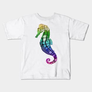 Seahorse Rainbow Kids T-Shirt